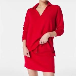 NEW SPANX airessentials polo tunic in spanx red